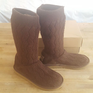 UGG kids' "Classic Tall Marquis Knit" boots